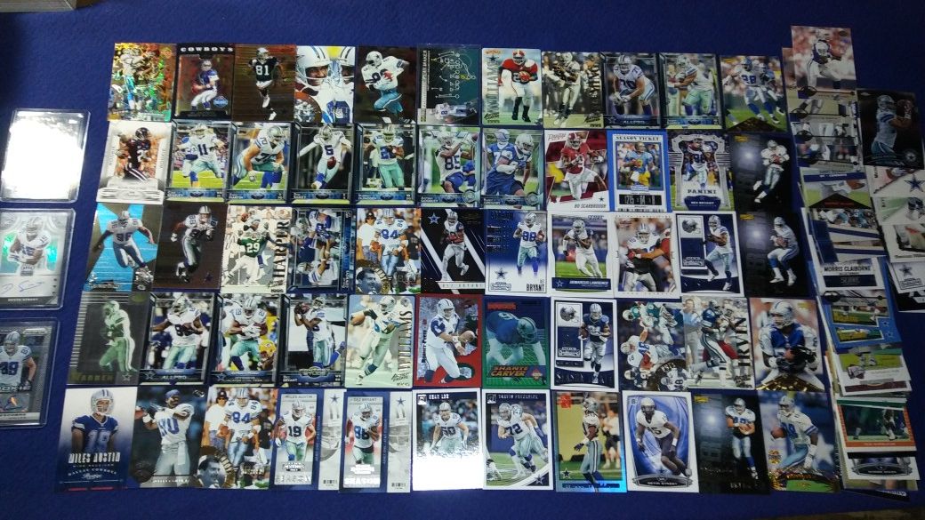 100 Dallas Cowboy football cards plus 3 certified autographs $15 takes all