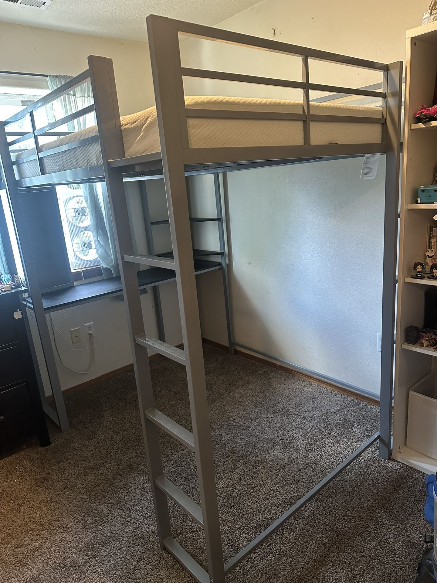Full Sized Loft Bed with Desk