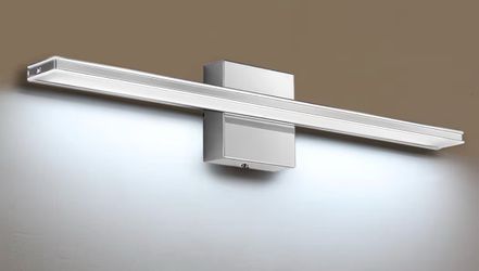 Modern Bathroom Lighting Fixtures - 24 Inch Vanity Light Sconces, 14W 5000K, Chrome Finish Over Mirror
