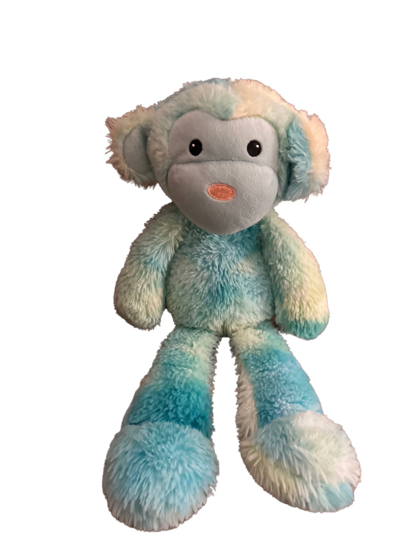 VGUC-14” Manhattan Toy Monkey Stuffed Animal Plush Blue And Green Swirl Tie Dye