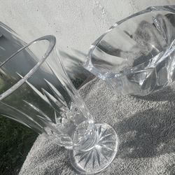 Vintage Crystal Vase & Bowl