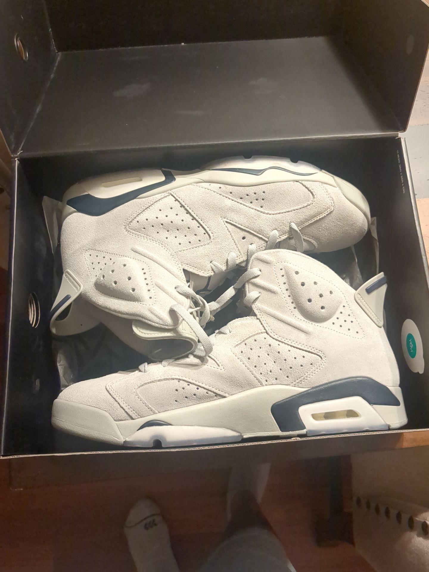 Jordan Retro 6 Suede Georgetown Gray and Navy