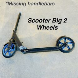 Kids Kick Blue XL Wheels Rise Scooter Missing Top Handlebars