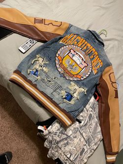 Magnificence Denim Varsity Jacket