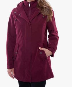 HFX Performance Women's All Weather Trench Coat, Water and Wind Resistant