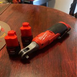 Milwaukee Fuel 3/8 ratchet with two Batteries new lm asking $150 Dollars Or Best offer.