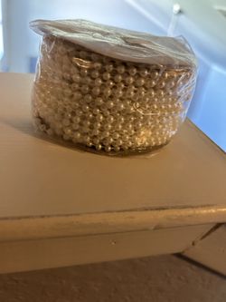 3 NEW Small pearl string rolls white or pink 3/$10