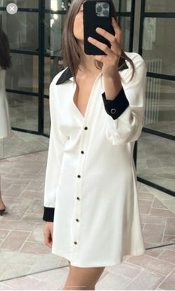 Zara white and black dress