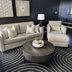 West Elm Henry 66” Sofa with Chair & Ottoman Set