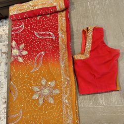 Two Tone Saree- Indian Wedding Wear 