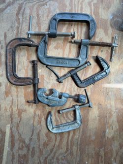 Mixed Lot of C-Clamps and Pipe Cutter