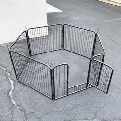 $70 (New in box) Heavy duty 24” tall x 32” wide x 6-panel pet playpen dog crate kennel exercise cage fence play pen 