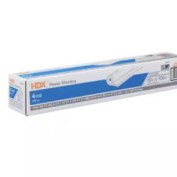 10 ft. x 100 ft. Clear 4 mil Plastic Sheeting by HDX