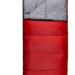 zark Trail 50-Degree Warm Weather Red Sleeping Bag, 33"x75