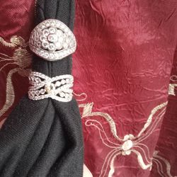 2 CZ And Silver Rings