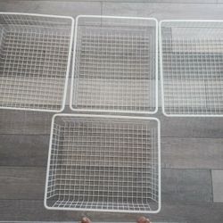 4 Closet Basket Shelve Drawers Metal 