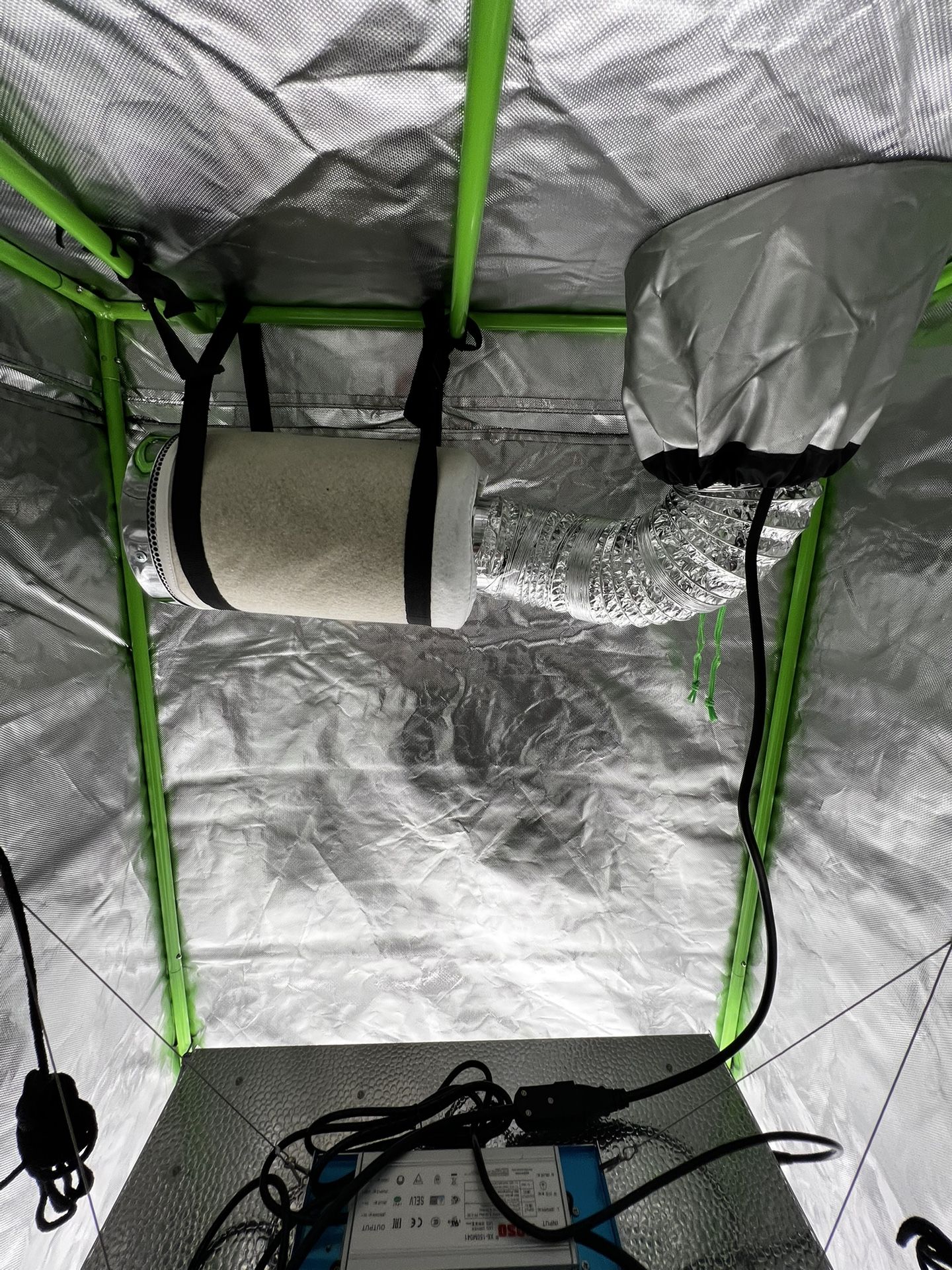 Mars Hydro 300 Watt Light With Tent, Air Filtration And A Solight Seed Started Kit Never Used
