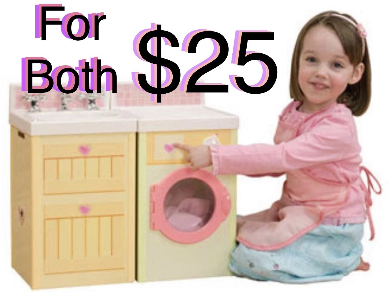 $25 for Playskool Rose Petal Cottage Washer and Sink in great condition