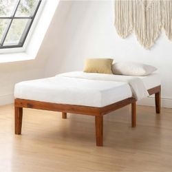 Twin 12 In Solid Wood Platform Bed- Cherry
