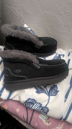 Platform Black Ugg Slippers Size 10