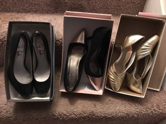 3- pairs of shoes (heels)