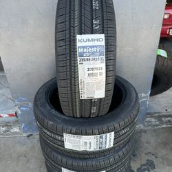 235/45/18 New Set Of Kumho EV Tires Installed
