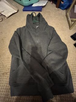 Grey half zipped hoodie 