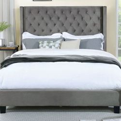 Brand New Grey Queen Bed Frame (Available In Eastern King)