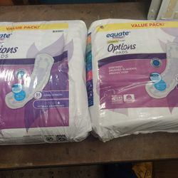 2-Pack Equate ~ Options Liners ~ 102 Total