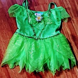 Halloween baby/toddler costume, green dress Tinker Bell, pink cat/kitten, pink/green owl