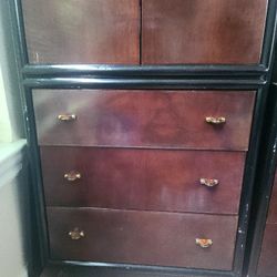 Henredon Scene Three Mid Century Walnut and Brass Ebonized