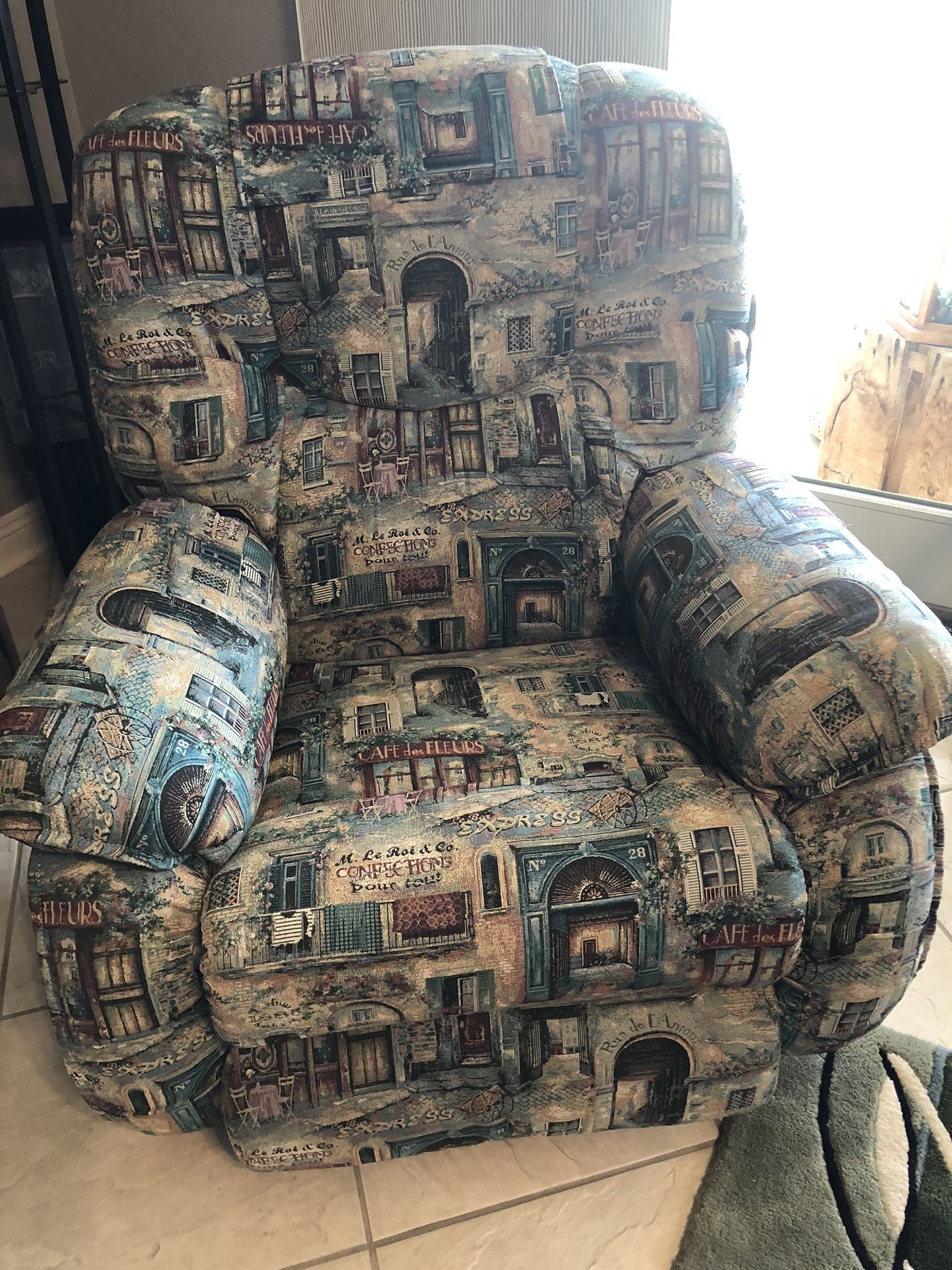 Lazy Boy custom print recliner