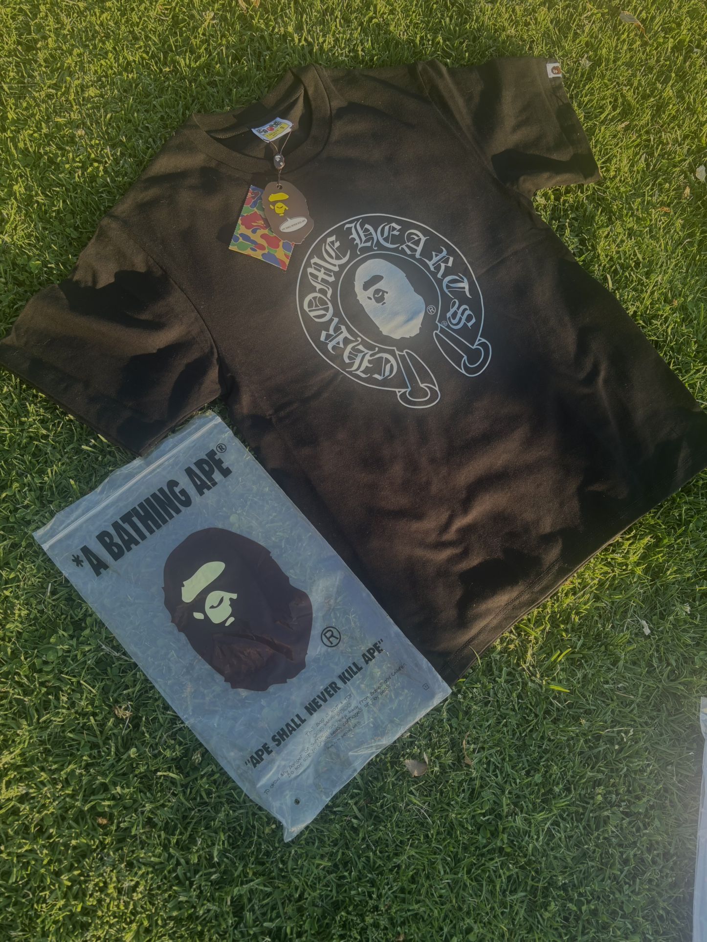 Chrome Hearts X Bape Tee Size S ,M, (Black)