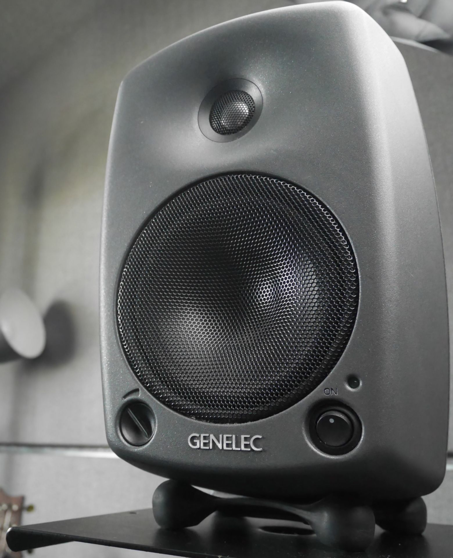Genelec 8030B studio monitors.