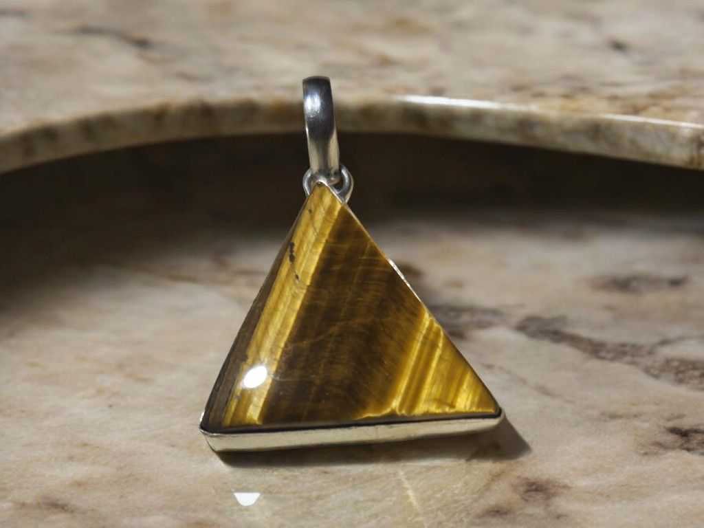 Silver And Tiger Eye Pendant