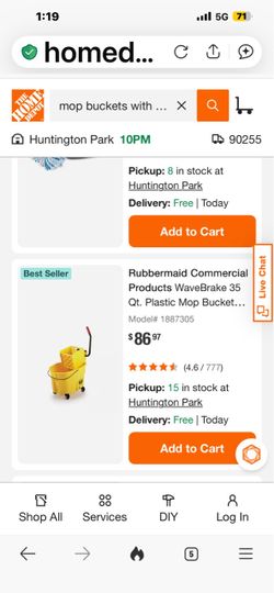 Rubbermaid mop bucket