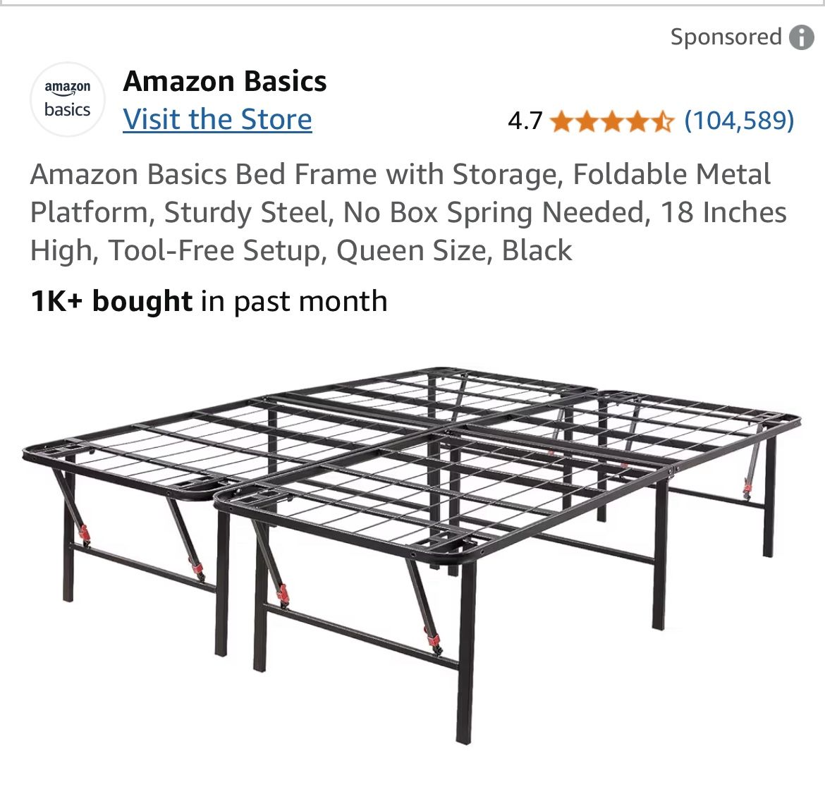 Queen Size Metal Bed Frame