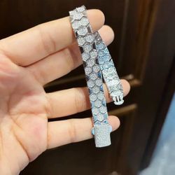 moissanite honeycomb bracelet