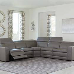 Reclining Leather Sectional | Ashley Furniture Modular Sofa 