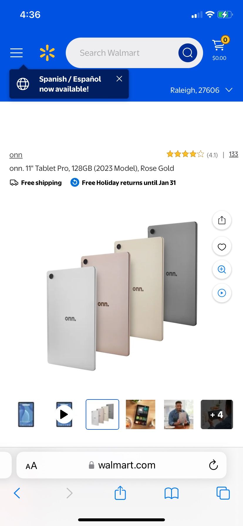 Pink/rose Gold Inn Tablet