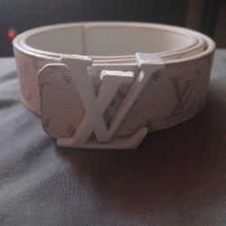 Louis Vuitton White Monogram Belt