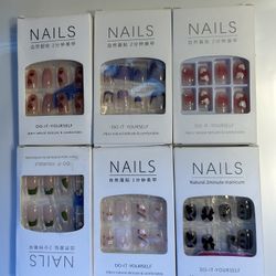 6 Packs 24 Pieces Press On Nails 