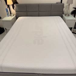 Queen Purple Mattress And Bed Frame 