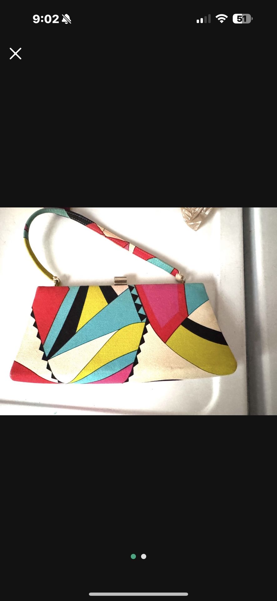 Geo Stripe 60s Style Purse