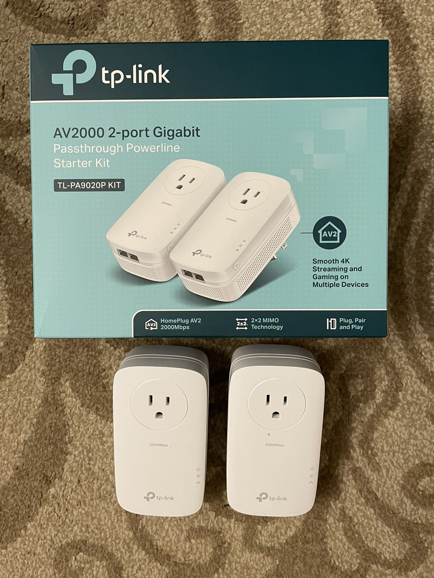 TP-LINK AV2000 2-PORT GIGABIT PASSTHROUGH POWERLINE ADAPTER