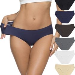 ALTHEANRAY Womens Seamless Hipster Underwear No Show Panties Multi-Pack - NWT