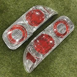 HONDA CIVIC 92-95 Sedan / Coupe 2 / 4 Door  EURO STYLE TAIL LIGHTS CHROME Clear Red Brake Lamps Set