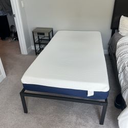 Twin Bed Frame And Mattress (Like New)