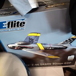 E-flite UMX F-86 Sabre 30mm EDF RC Jet bind and fly brand new