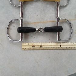Two Horse Bits 5.5"  Rubber And Thick Plastic Mouths